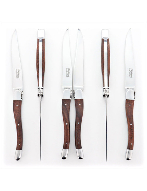 CHATEAU LAGUIOLE Set of 6 Table Knives, Signature Collection, Rosewood