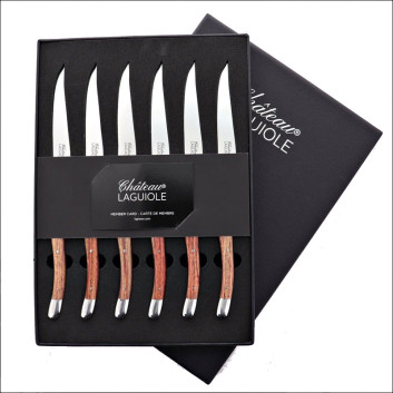 CHATEAU LAGUIOLE Set of 6 Table Knives, Signature Collection, Rosewood