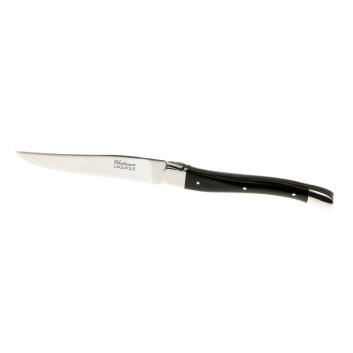 CHATEAU LAGUIOLE Set of 6 Table Knives, Signature Collection, Black Horn