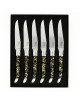 CHATEAU LAGUIOLE Set of 6 table knives, Heritage Collection, Aurum black resin