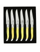 CHATEAU LAGUIOLE Set of 6 Table Knives, Heritage Collection, Yellow-Stained Bone