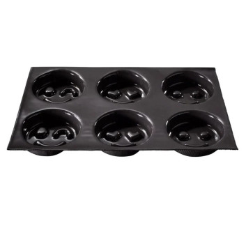 FLEXIPAN 6 Smiley Face Silicone Cake Mold 29.5x19.5cm