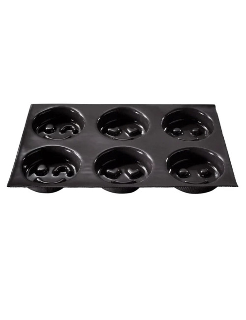 FLEXIPAN 6 Smiley Face Silicone Cake Mold 29.5x19.5cm