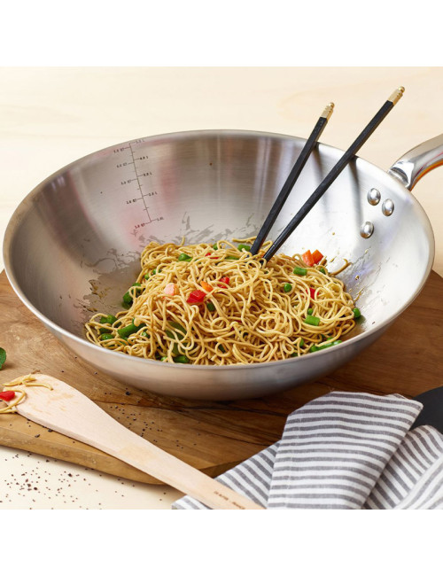 DE BUYER Alchimy 28cm Stainless Steel Wok