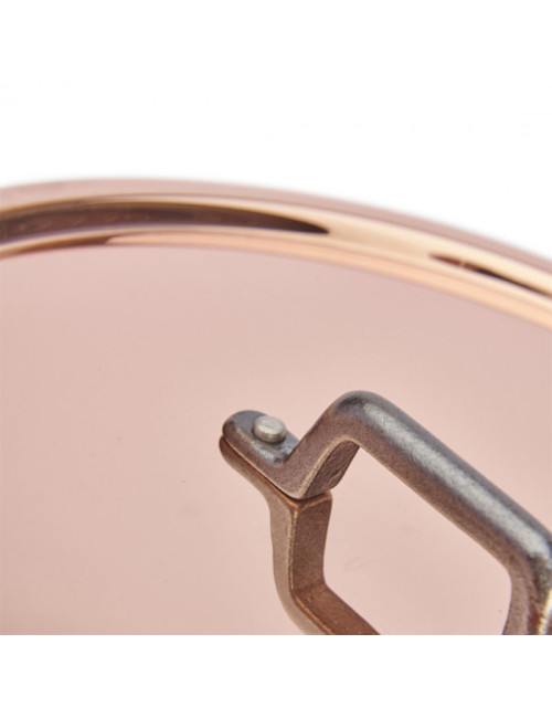 DE BUYER Inocuivre Copper-Stainless Steel Lid with Cast Iron Handle, 12cm