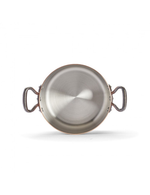 DE BUYER Inocuivre Copper-Stainless Steel Dutch Oven with Lid and Cast Iron Handle - 4 Sizes