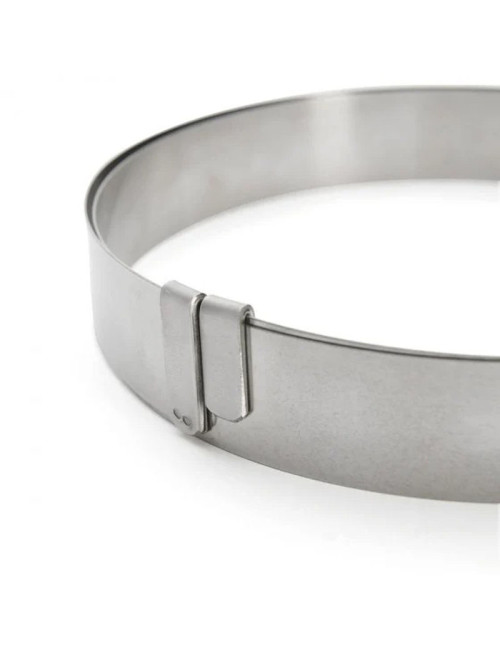 DE BUYER round tart ring, expandable from 18 to 36 cm, stainless steel