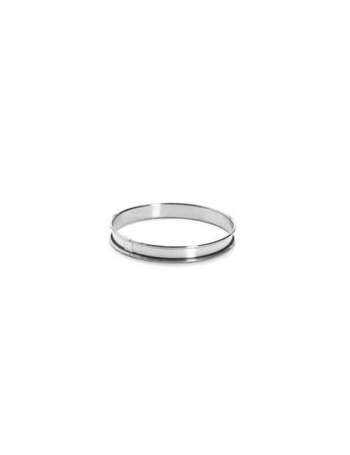 DE BUYER Round Tart Ring with Rolled Edge in Stainless Steel - 6 Sizes