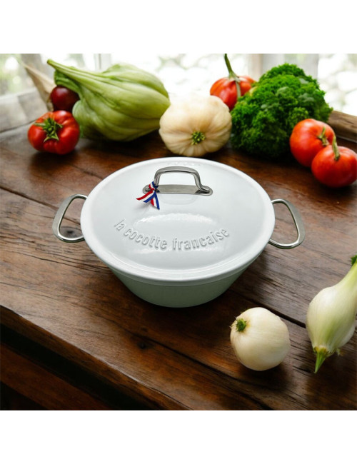 LA COCOTTE FRANCAISE Cast Iron Cocotte 26cm Snow White from the Pyrenees