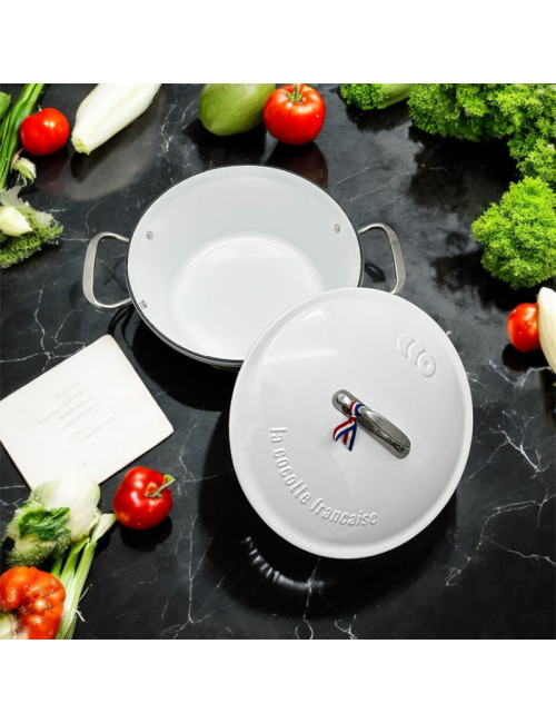 LA COCOTTE FRANCAISE Cast Iron Cocotte 26cm Snow White from the Pyrenees