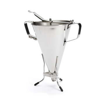 DE BUYER Kwik Max 3.3L Stainless Steel Plunger Funnel with Stand