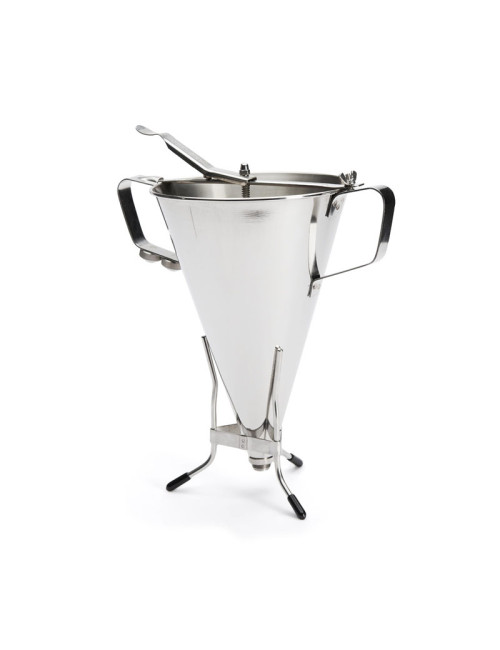 DE BUYER Kwik Max 3.3L Stainless Steel Plunger Funnel with Stand