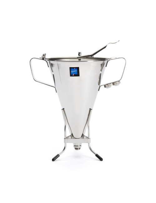 DE BUYER Kwik Max 3.3L Stainless Steel Plunger Funnel with Stand