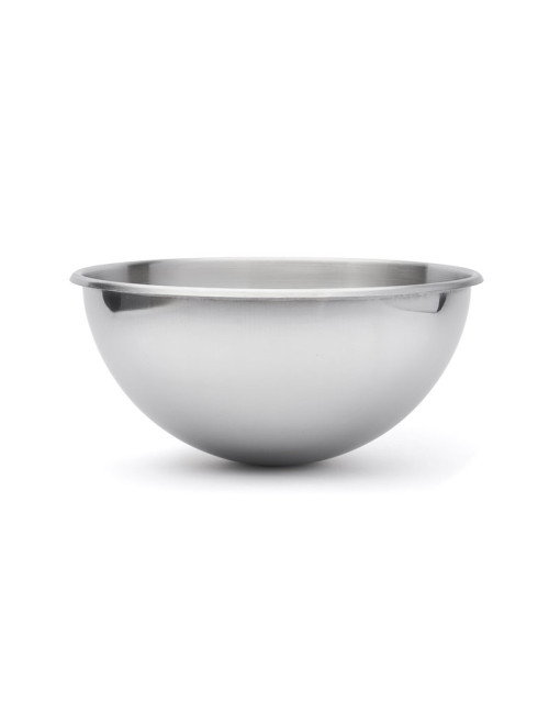 DE BUYER Half-Spherical Stainless Steel Bowl with Open Rolled Rim - 2 Sizes