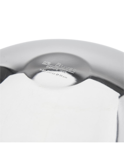 DE BUYER Half-Spherical Stainless Steel Bowl with Open Rolled Rim - 2 Sizes