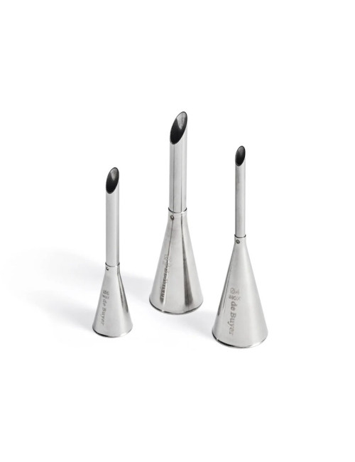 DE BUYER Set of 3 stainless steel filling nozzles