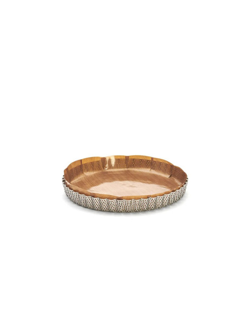 DE BUYER Fluted Stainless Steel Tart Pan with Removable Bottom, 24cm