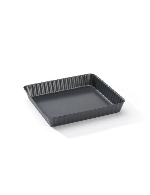 DE BUYER Square Tart Pan with Removable Bottom in Non-Stick Steel - 2 Sizes