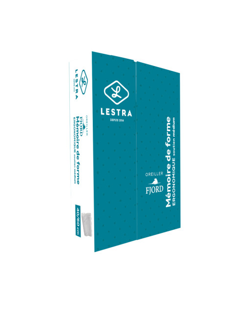LESTRA Fjord Memory Foam Pillow, Ergonomic, 40x60cm