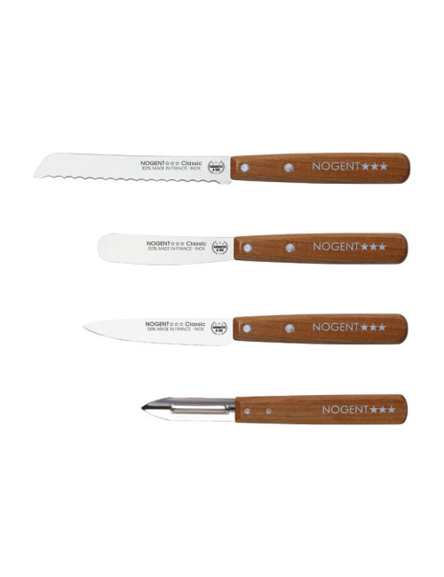 NOGENT Cherrywood Chefs Apéro Set of 4 Knives