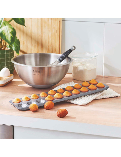 DE BUYER Non-Stick Steel 20-Mini Madeleine Pan