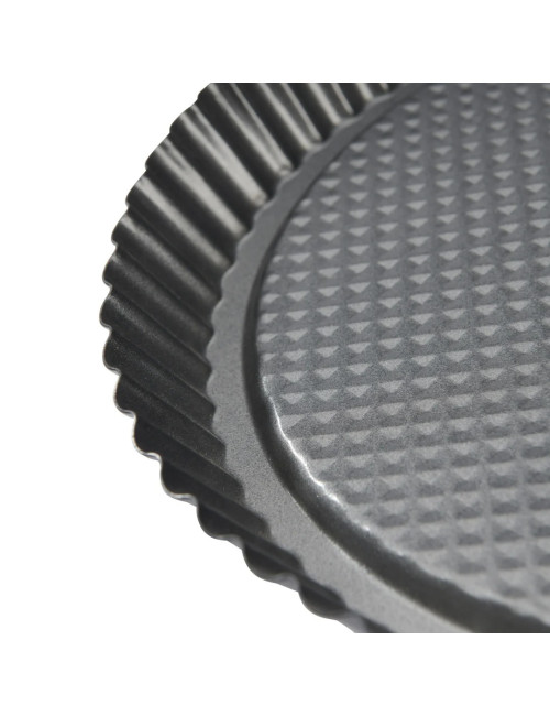 DE BUYER Round Fruit Tart Mold, Non-Stick Steel, 28cm
