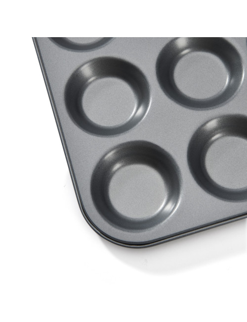 DE BUYER Non-Stick Steel 12-Tartlet Pan