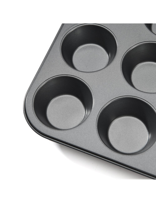 DE BUYER 12-Piece Non-Stick Steel Muffin Pan