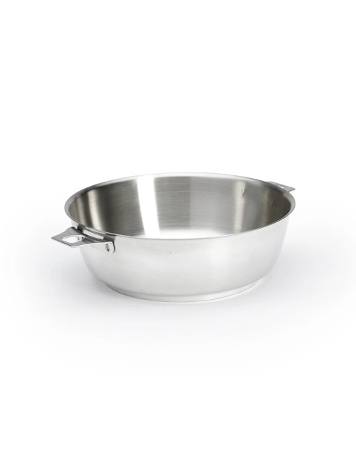 DE BUYER Milady 24cm Stainless Steel Domed Sauté Pan with Removable TWISTY Handle
