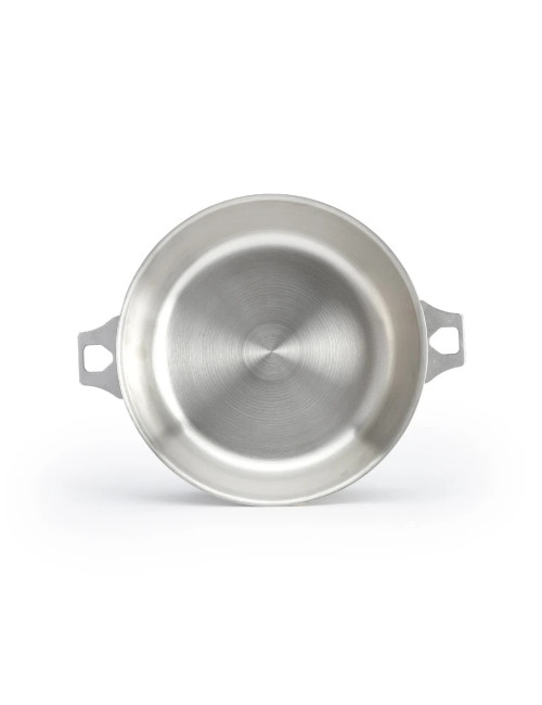 DE BUYER Milady 24cm Stainless Steel Domed Sauté Pan with Removable TWISTY Handle