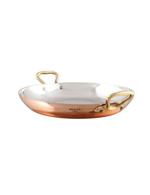 MAUVIEL Elégance Round Platter in Stainless Steel Copper - 2 Sizes