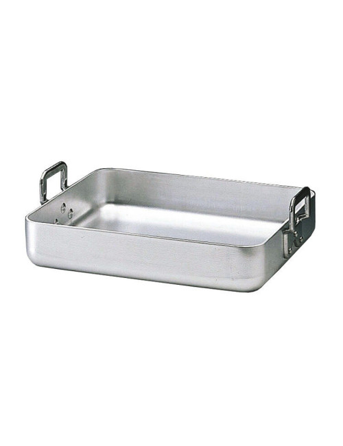 MATFER Class Alu Aluminum Roasting Dish with Riveted Handles - 6 Sizes