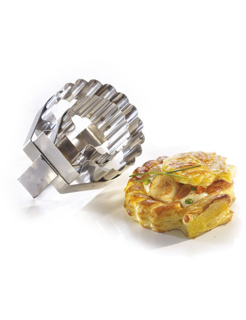 MATFER Double Scallop-Shaped Stainless Steel Cutter, 12.5x12cm