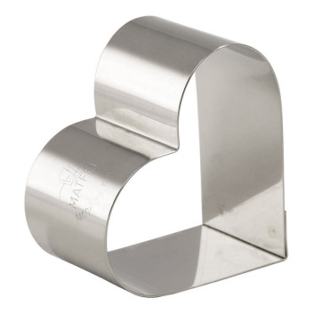 MATFER Set of 4 Heart-Shaped Stainless Steel Nuns, 8x7x4.5cm