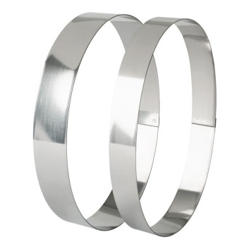 MATFER Oval Stainless Steel Dessert Ring, 21cm, Height 3.5cm