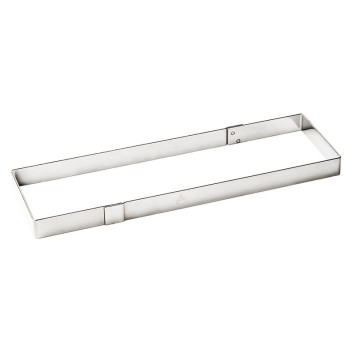 MATFER Rectangular Flan Frame in Extra-Strong Stainless Steel, 37x11x2.5cm