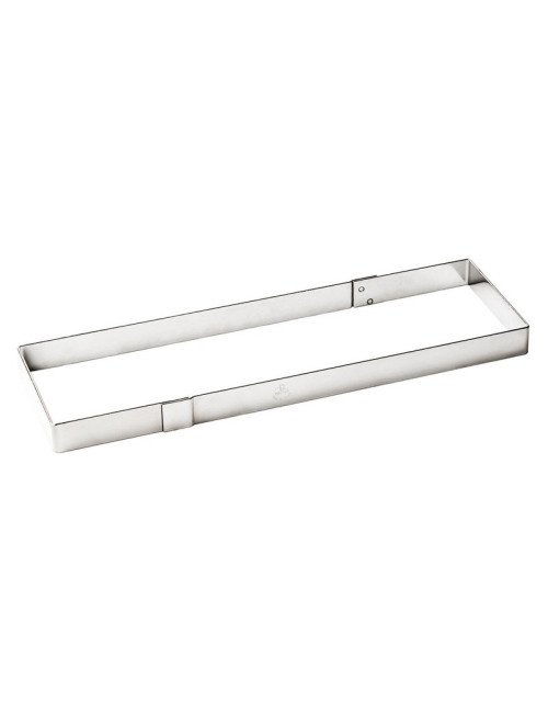 MATFER Rectangular Flan Frame in Extra-Strong Stainless Steel, 37x11x2.5cm