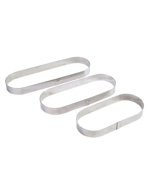 MATFER Mozaïk Oblong Stainless Steel Tart Ring - 3 Sizes