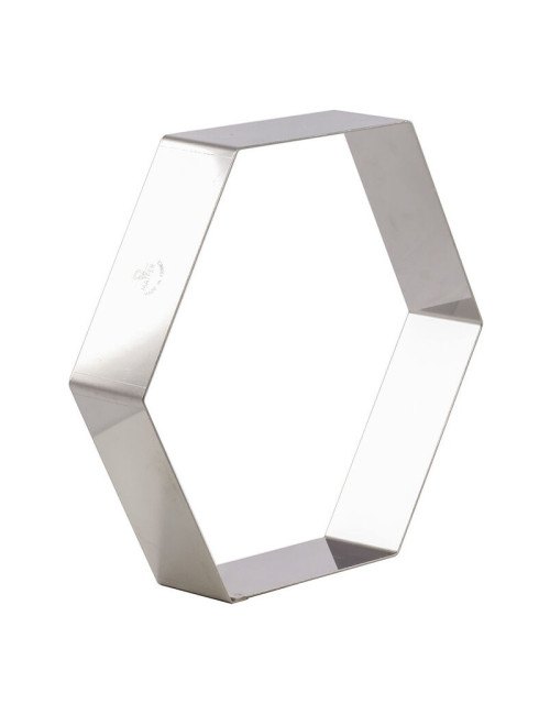 MATFER Hexagon Stainless Steel Dessert Ring, Height 4.5cm - 2 Sizes