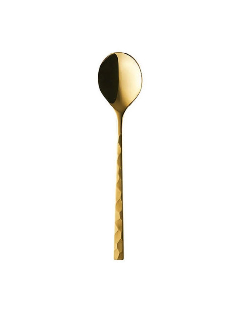 DEGRENNE Set of 6 Fuse Hammered Brass Teaspoons