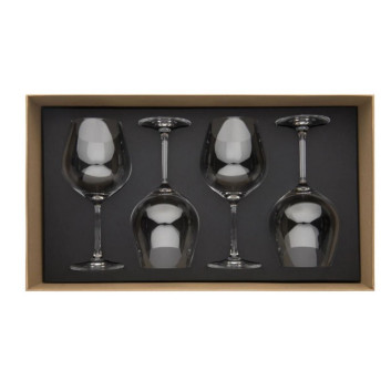 DEGRENNE Set of 4 Domaine Burgundy Wine Glasses, 75cl