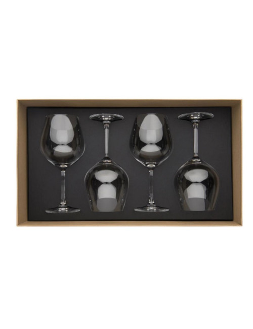 DEGRENNE Set of 4 Domaine Burgundy Wine Glasses, 75cl