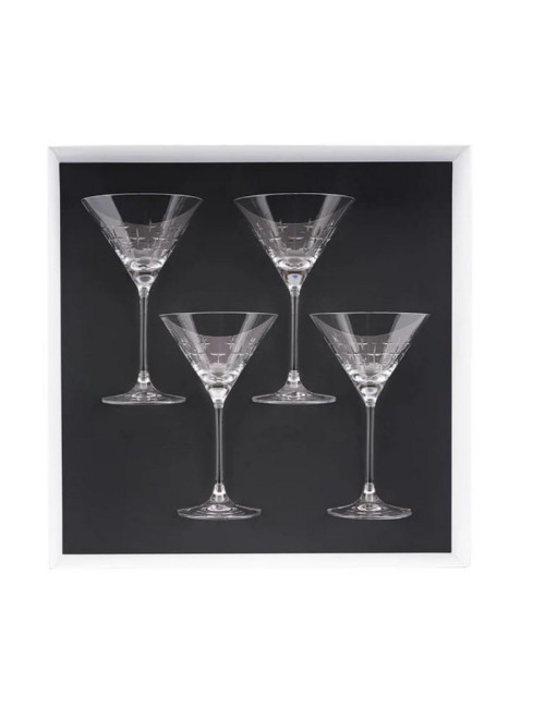DEGRENNE Set of 4 Newport Twist 21cl Martini Glasses