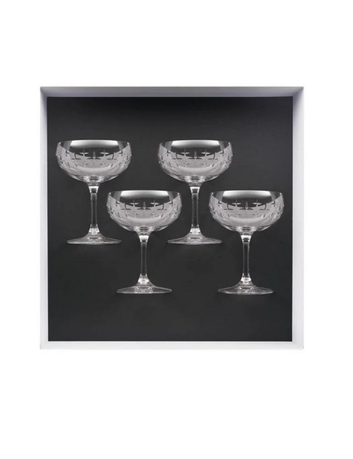 DEGRENNE Set of 4 Newport Twist 28cl Cocktail/Ice Cream Glasses