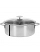 CRISTEL Mutine Fixed Stainless Steel Dutch Oven with Glass Lid, 28cm