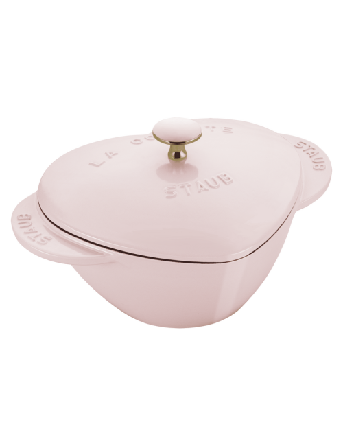 STAUB Sorbet Rose Cast Iron Heart-Shaped Cocotte 20cm
