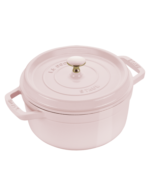 STAUB Sorbet Rose Round Cast Iron Cocotte - 4 Sizes