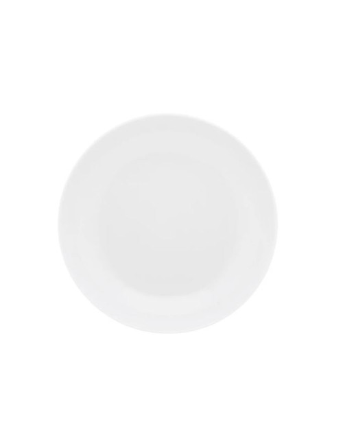 DEGRENNE Second choice set of 6 Eclipse White porcelain soup plates, 22.5cm