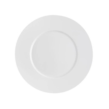 DEGRENNE Second choice set of 6 Eclipse White porcelain dinner plates, 26.5cm