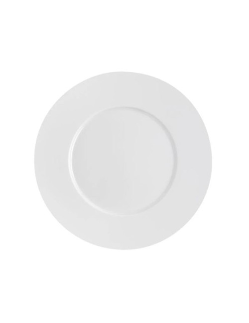 DEGRENNE Second choice set of 6 Eclipse White porcelain dinner plates, 26.5cm